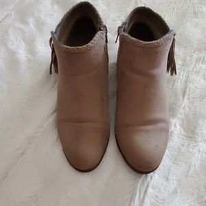 Ligth Brown suede booties 🤑bundle shoes 2 for18